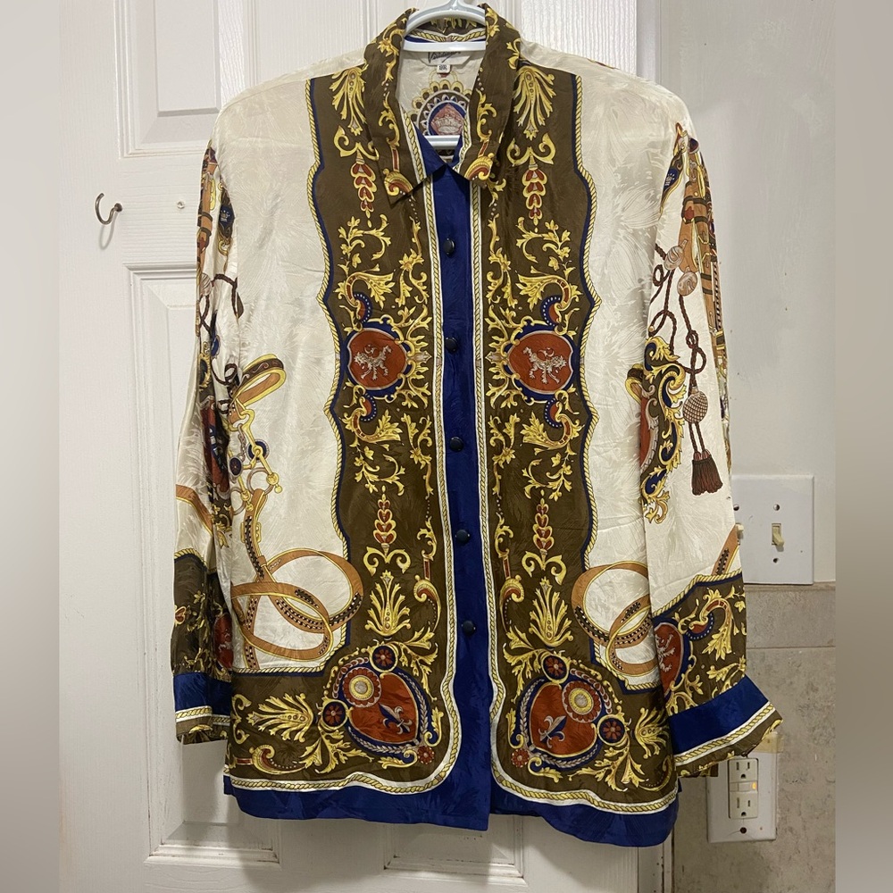 Silk Women’s Multicolor Baroque Shirt